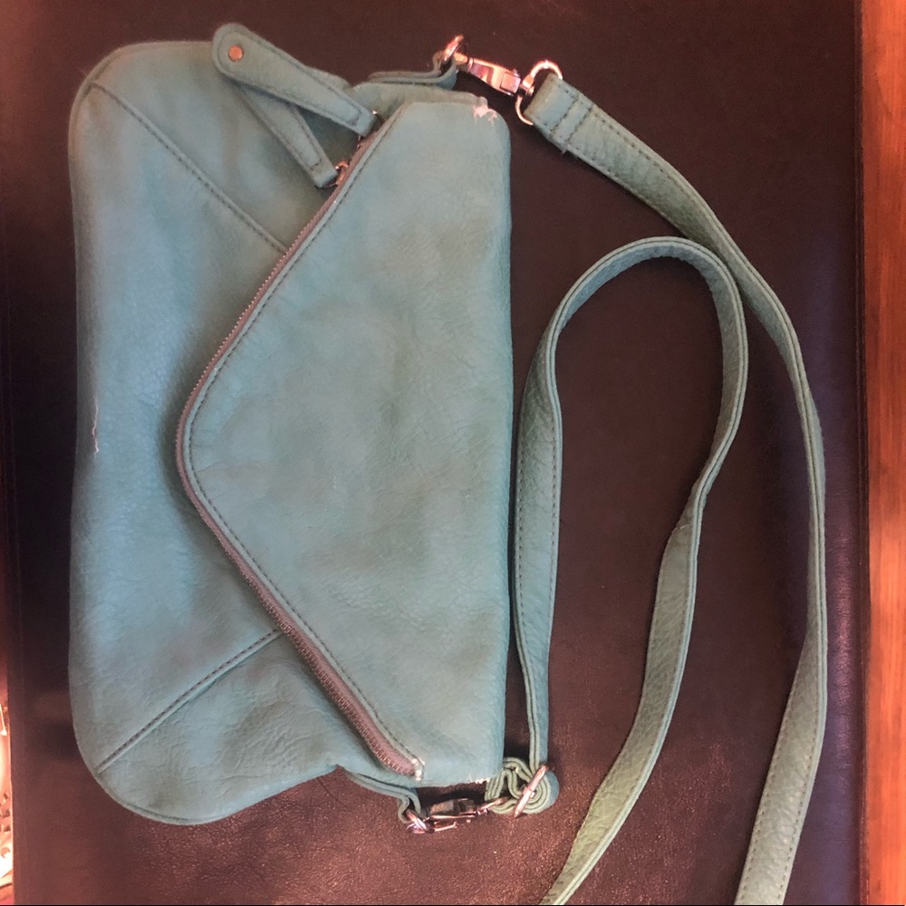 Teal clutch